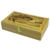Коробка подарочная деревянная на 6 штук блесен